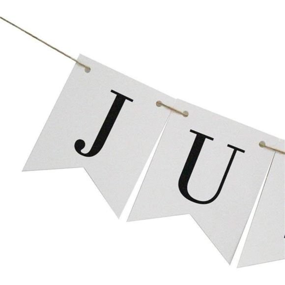 Vintage Just Married Banner Wedding Bunting Photo Booth Props Signs Garland - Picture 6 of 7